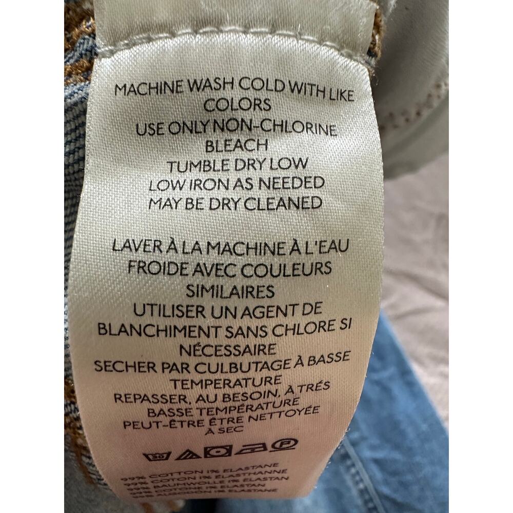 Anthropologie Pilcro Kenna Mid-Rise Heritage Barrel Jeans Icon Hearts Size 30 - Picture 13 of 16